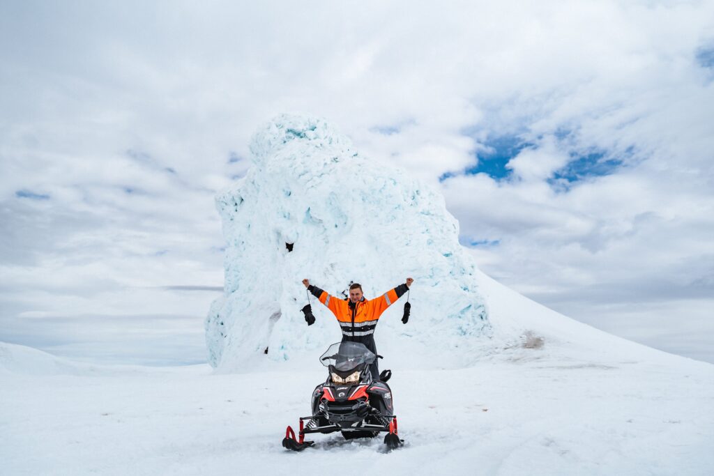 snowmobile tour iceland glacier