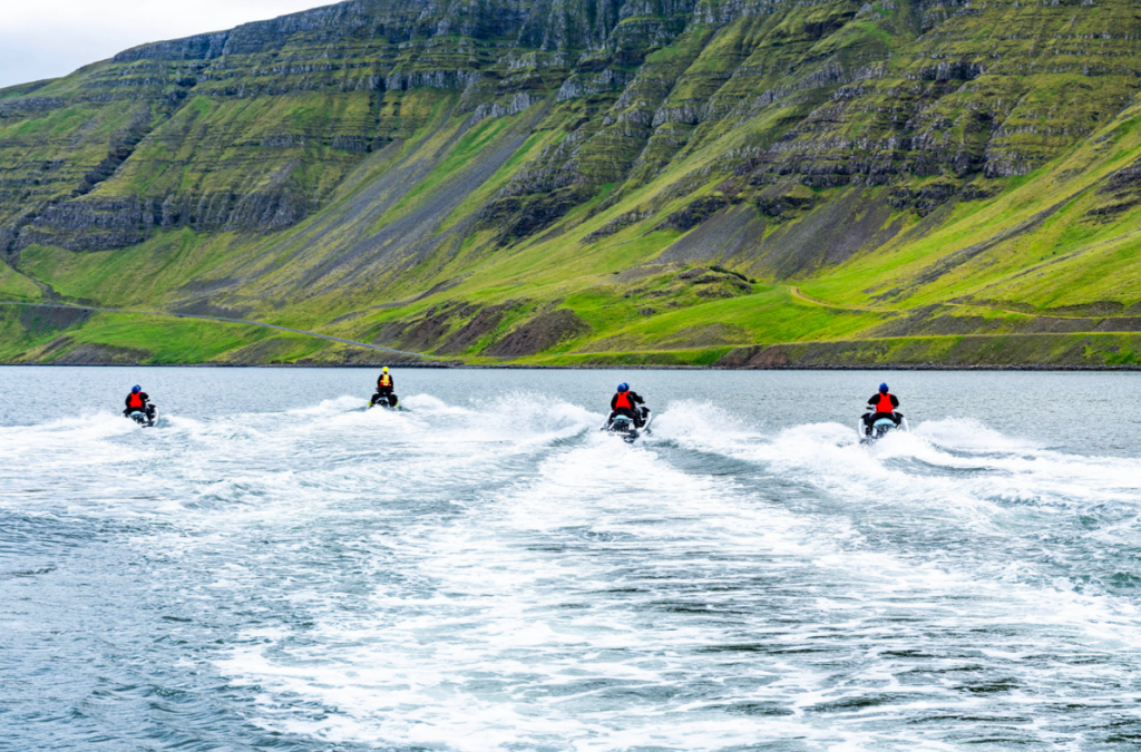 jet ski in iceland