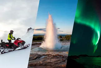 glacier snowmobiling and golden circle icelnand